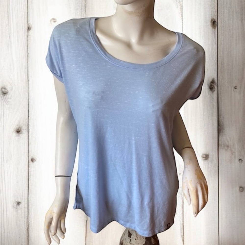 The North Face blue chambray homestead short sleeve tee T shirt M NEW